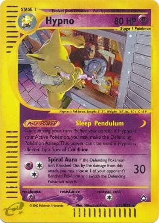 Carta Hypno (H12/147) do set Aquapolis — Pokémon TCG | Bynx