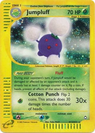 Carta Jumpluff (H13/147) do set Aquapolis — Pokémon TCG | Bynx