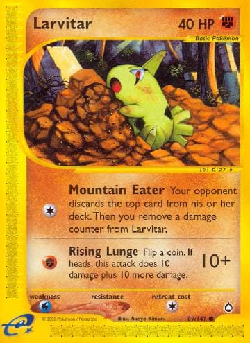 Carta Larvitar (89/147) do set Aquapolis — Pokémon TCG | Bynx