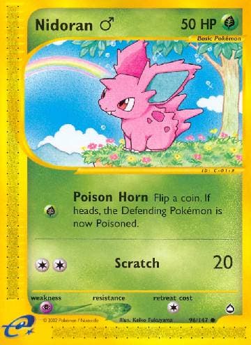 Nidoran Male (96/147) — Aquapolis