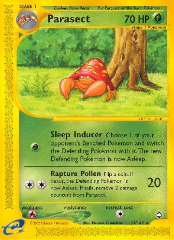 Carta Parasect (27/147) do set Aquapolis — Pokémon TCG | Bynx