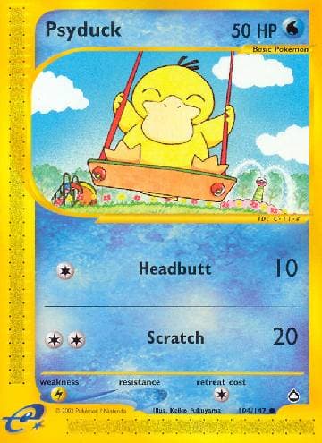 Carta Psyduck (104/147) do set Aquapolis — Pokémon TCG | Bynx