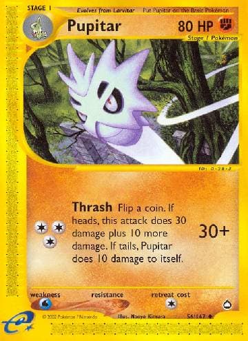Carta Pupitar (56/147) do set Aquapolis — Pokémon TCG | Bynx