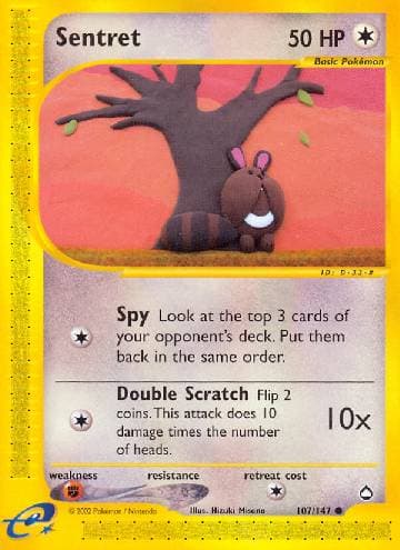 Carta Sentret (107/147) do set Aquapolis — Pokémon TCG | Bynx