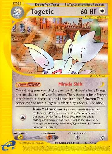 Carta Togetic (39/147) do set Aquapolis — Pokémon TCG | Bynx