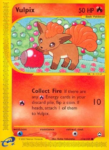 Carta Vulpix (116/147) do set Aquapolis — Pokémon TCG | Bynx