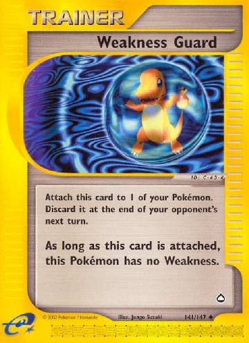 Carta Weakness Guard (141/147) do set Aquapolis — Pokémon TCG | Bynx