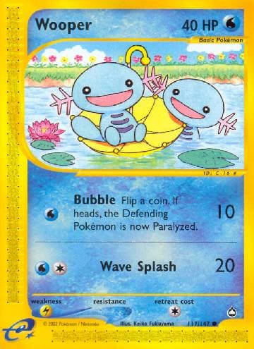 Carta Wooper (117/147) do set Aquapolis — Pokémon TCG | Bynx