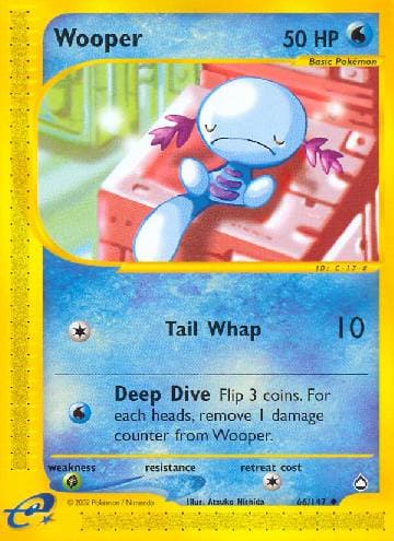 Carta Wooper (66/147) do set Aquapolis — Pokémon TCG | Bynx