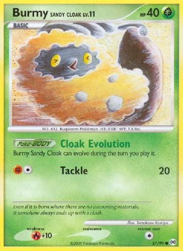 Carta Burmy Sandy Cloak (57/99) do set Arceus — Pokémon TCG | Bynx