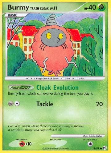 Carta Burmy Trash Cloak (58/99) do set Arceus — Pokémon TCG | Bynx