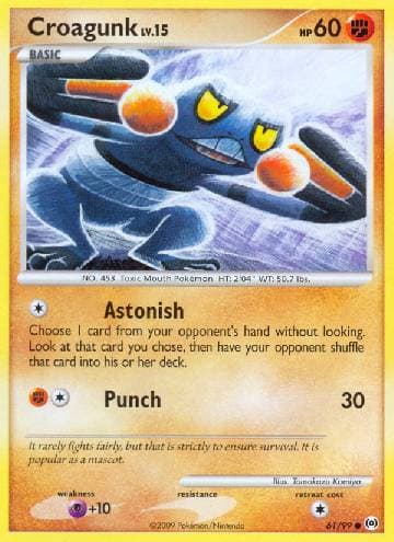 Carta Croagunk (61/99) do set Arceus — Pokémon TCG | Bynx