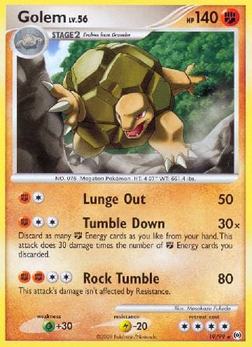 Carta Golem (19/99) do set Arceus — Pokémon TCG | Bynx