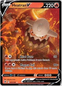 Carta Heatran-V (025/189) do set Estrelas Radiantes — Pokémon TCG | Bynx
