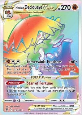 Carta Hisuian Decidueye-VSTAR (195/189) do set Estrelas Radiantes — Pokémon TCG | Bynx