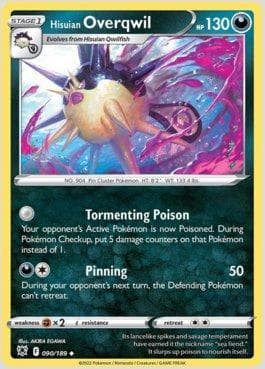 Carta Hisuian Overqwil (090/189) do set Estrelas Radiantes — Pokémon TCG | Bynx