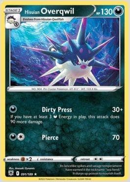 Carta Hisuian Overqwil (091/189) do set Estrelas Radiantes — Pokémon TCG | Bynx