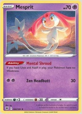 Carta Mesprit (066/189) do set Estrelas Radiantes — Pokémon TCG | Bynx