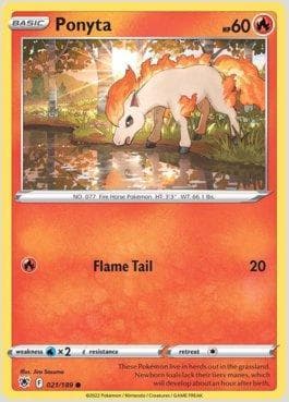 Carta Ponyta (021/189) do set Estrelas Radiantes — Pokémon TCG | Bynx