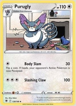 Carta Purugly (128/189) do set Estrelas Radiantes — Pokémon TCG | Bynx