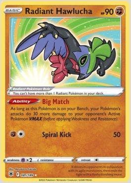 Carta Radiant Hawlucha (081/189) do set Estrelas Radiantes — Pokémon TCG | Bynx