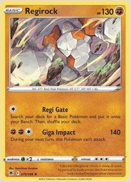 Carta Regirock (075/189) do set Estrelas Radiantes — Pokémon TCG | Bynx