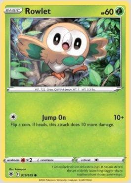 Carta Rowlet (019/189) do set Estrelas Radiantes — Pokémon TCG | Bynx