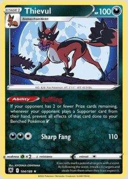 Carta Thievul (104/189) do set Estrelas Radiantes — Pokémon TCG | Bynx