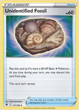 Carta Unidentified Fossil (157/189) do set Estrelas Radiantes — Pokémon TCG | Bynx