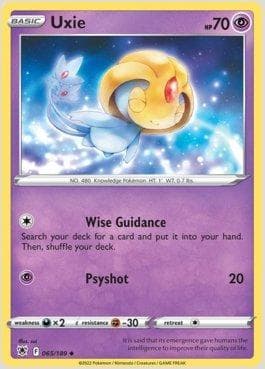 Carta Uxie (065/189) do set Estrelas Radiantes — Pokémon TCG | Bynx