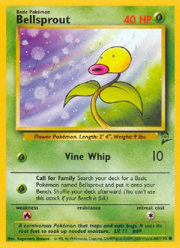 Bellsprout (66/130) — Base Set 2