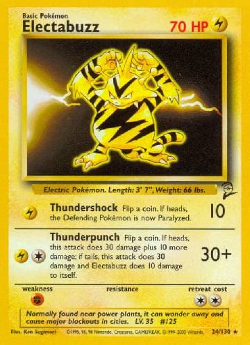 Carta Electabuzz (24/130) do set Base Set 2 — Pokémon TCG | Bynx