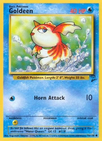 Carta Goldeen (76/130) do set Base Set 2 — Pokémon TCG | Bynx