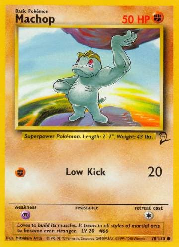 Carta Machop (78/130) do set Base Set 2 — Pokémon TCG | Bynx