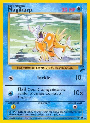 Carta Magikarp (50/130) do set Base Set 2 — Pokémon TCG | Bynx