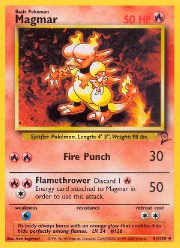 Carta Magmar (51/130) do set Base Set 2 — Pokémon TCG | Bynx