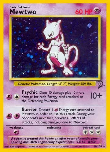 Mewtwo (10/130) — Base Set 2