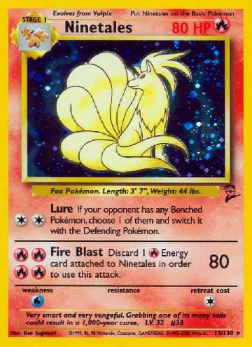 Carta Ninetales (13/130) do set Base Set 2 — Pokémon TCG | Bynx