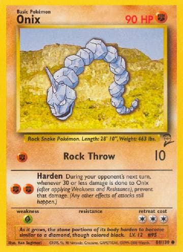 Carta Onix (84/130) do set Base Set 2 — Pokémon TCG | Bynx