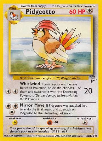 Carta Pidgeotto (28/130) do set Base Set 2 — Pokémon TCG | Bynx
