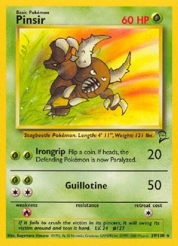 Pinsir (29/130) — Base Set 2