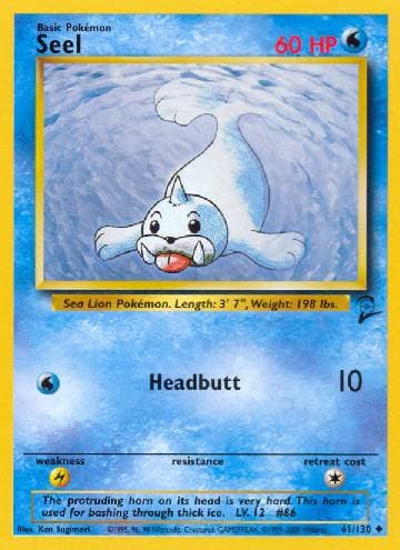 Carta Seel (61/130) do set Base Set 2 — Pokémon TCG | Bynx