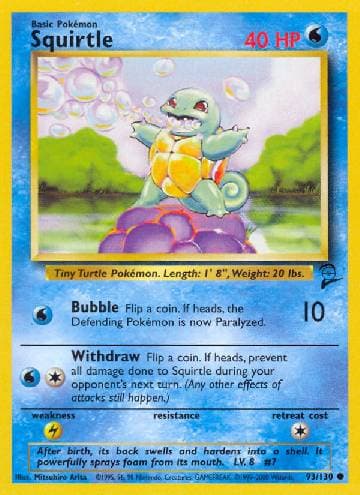 Squirtle (93/130) — Base Set 2