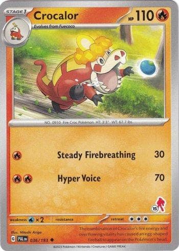 Carta Crocalor (015/060) do set Liga BR — B24AD — Pokémon TCG | Bynx