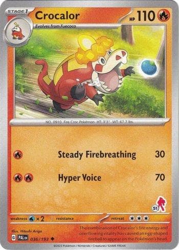 Carta Crocalor (051/060) do set Liga BR — B24AD — Pokémon TCG | Bynx