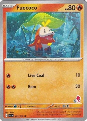 Carta Fuecoco (014/060) do set Liga BR — B24AD — Pokémon TCG | Bynx