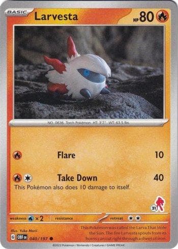 Carta Larvesta (031/060) do set Liga BR — B24AD — Pokémon TCG | Bynx