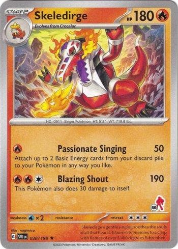 Carta Skeledirge (036/060) do set Liga BR — B24AD — Pokémon TCG | Bynx