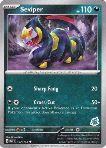 Carta Seviper (001/019) do set Liga BR — B24DD — Pokémon TCG | Bynx