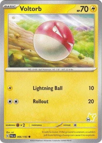 Carta Voltorb (034/060) do set Liga BR — B24PD — Pokémon TCG | Bynx